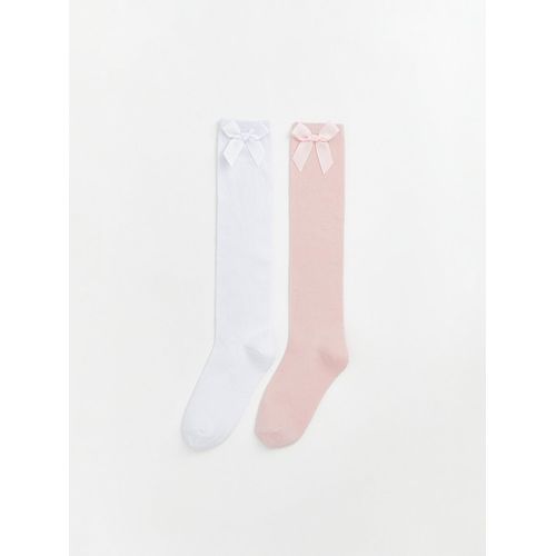 Bow Detailed Girl's 2 Pack Knee High Socks