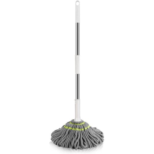 Microfiber Spin Mop, Squeezable Floor Cleaning Mop with Handle, Gray - 1 Pack