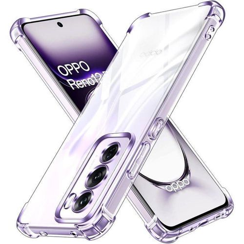lear Silicone Case with Shockproof Protective Corners, Thin Soft Transparent Protective Flexible TPU Transparent Mmobile Phone Case Scratch-Resistant (Reno 12 pro)