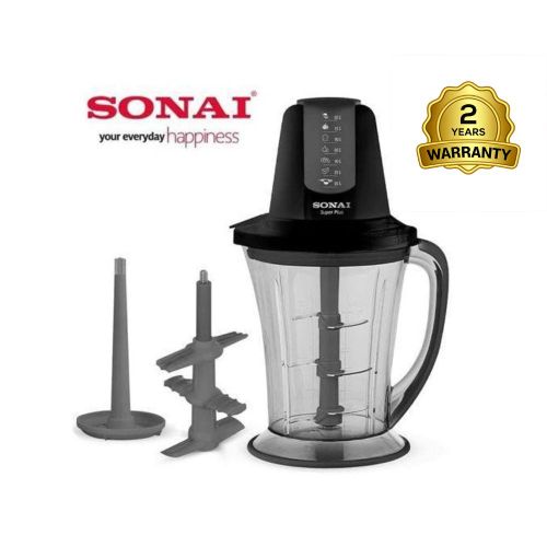 Food Chopper 15L 700W 6 Blades Hexa Technology Multi-Function Grinder Whisk Garlic Peeler Black Super Plus MAR-3077 2 Years Warranty