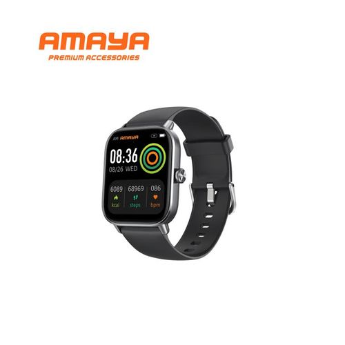 ASW-20 Smart Watch with 1.83 TFT Display, Bluetooth Calling, IP68 Water Resistance – Black