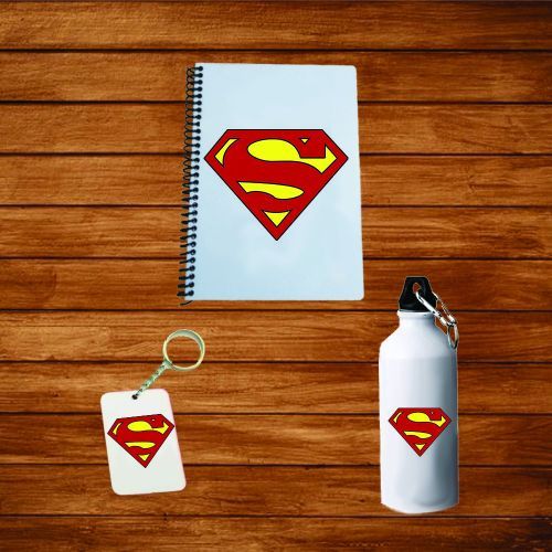 Man Note Book + Water Bottle + Medal