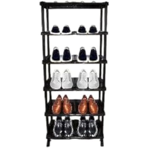 Classic Shoes Organizer 6 Shelves Dark Brown