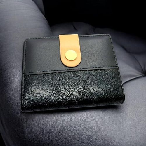 Women's leather wallet, casual design, multi-compartment, water-resistant, and with card slots.