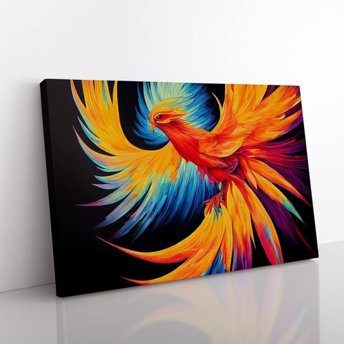 Big Box Art Mind Blowing Phoenix Bird Canvas Wall Print Ready to Hang, Framed Picture for Living Room Bedroom Home Office Décor, 50x35 cm (20x14 Inch)