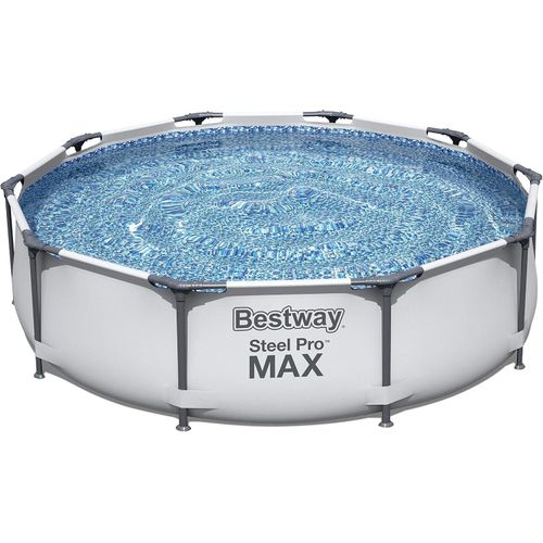56406 Steel Pro MAX Above Ground Swimming Pool, 10ft x 30in, Gray, Frame Pool(Pool Only)