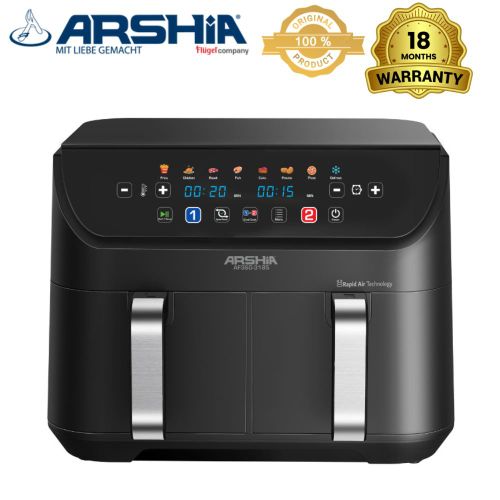 Digital Air Fryer 9L 2800W for Healthy Oil-Free Cooking – Model AF360-3185 – Black