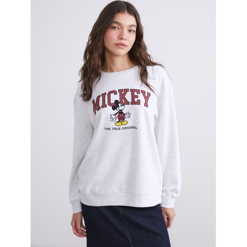 Mickey Mouse Embroidered Women's Thick Sweatshirt