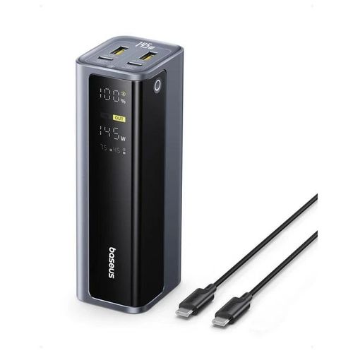 EnerGeek GP12 145W Power Bank, 20800mAh with Digital Display and 1M 100W Fast Charging Cable – Space Grey