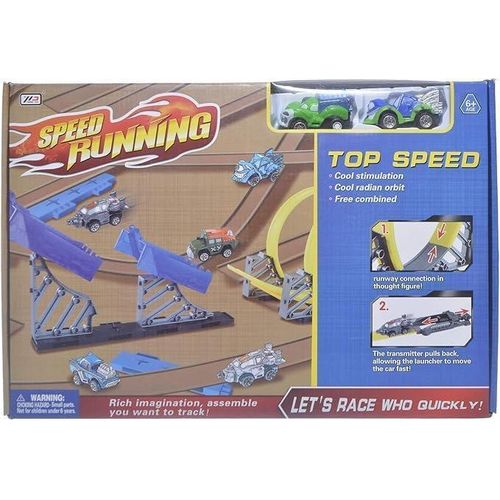 Speed Running Toy Car Racing Track Set Included Runway Connection Cool Radian Orbit