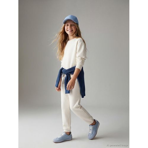 Crew Neck Girl's Soft Touch Tracksuit Set