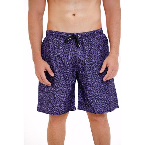 Side Pockets Crabs Patterned Board Shorts -Multicolour