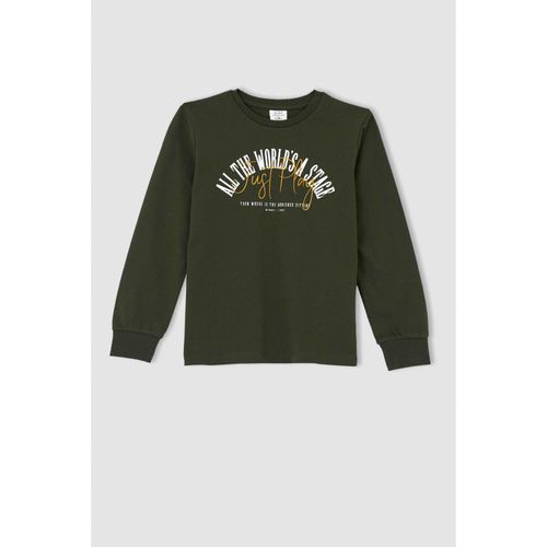 Knitted Long Sleeve T-Shirt - DGreen