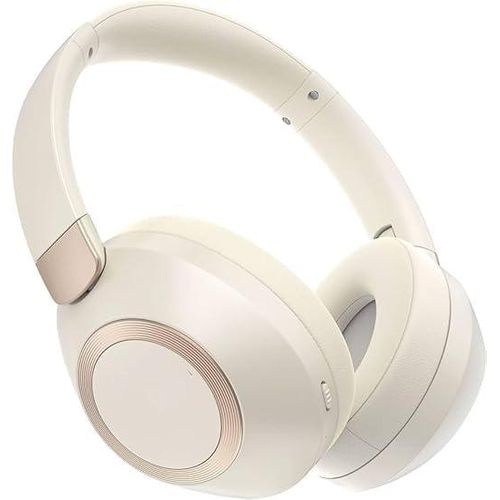 SD-1104 Wireless Bluetooth Headset V5 With Microphone High Quality Support SD Card 3.5 Noise Isolation-Over Ear Foldable Headphone With Its Colors And Elegant Shape (Light Beige)