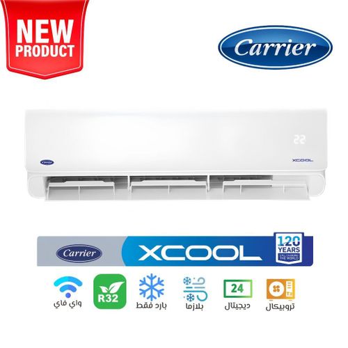 Carrier X Cool Air Conditioner, 1.5 HP Cooling Only, Smart Control (Wi-Fi), Ionizer Technology, Digital Display, Triple Purification System, T3SuperTropical Compressor, 42KHEFT12N8