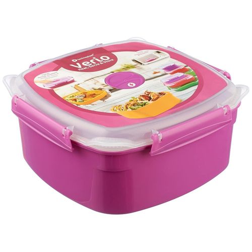 sw-962 lunch box, 3250 ml - purple and clear