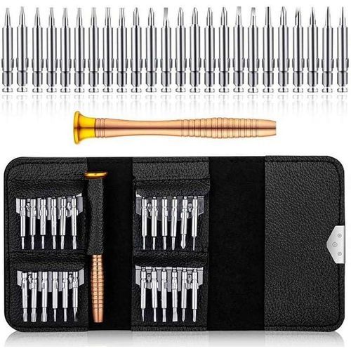 Precision Screwdriver Set 25 in 1 with Leather Case