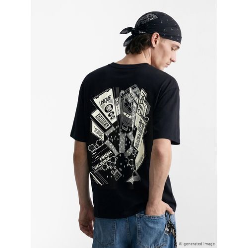 Oversize Tokyo Print Men's T-Shirt