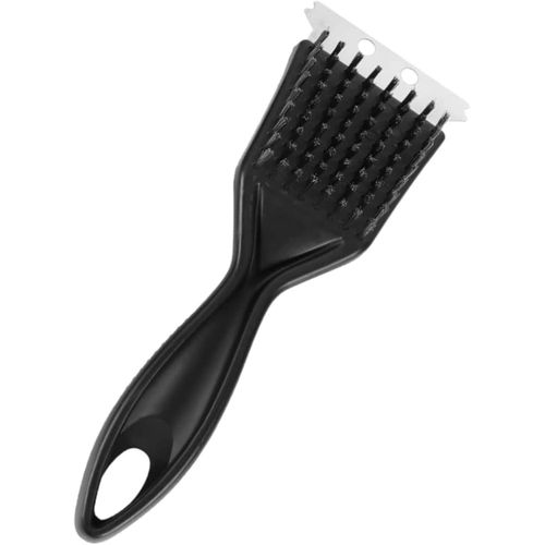BBQ Cleaning Grill wire brush with Cleaning Scraper for kitchen and outdoor grilling tools Black