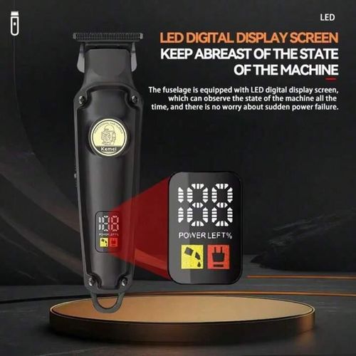 كيمي Km-2371 - ماكينة حلاقة كهربائية احترافية قابلة لإعادة الشحن للرجال