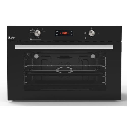 Built-In Gas Oven - 90 Cm - Gas Grill - 105 L - Automatic Ignition - Stainless Steel - Distribution Fan - Black - Digital - KPD917GG GBL