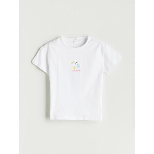 Crew Neck Printed Jersey Girl's T-Shirt