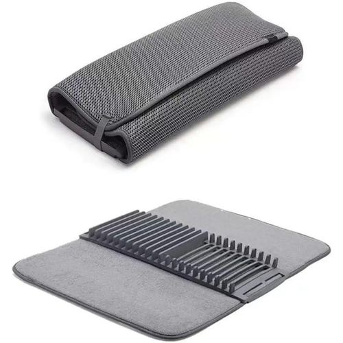2-in-1 Dish Drying Rack and Mat Suit