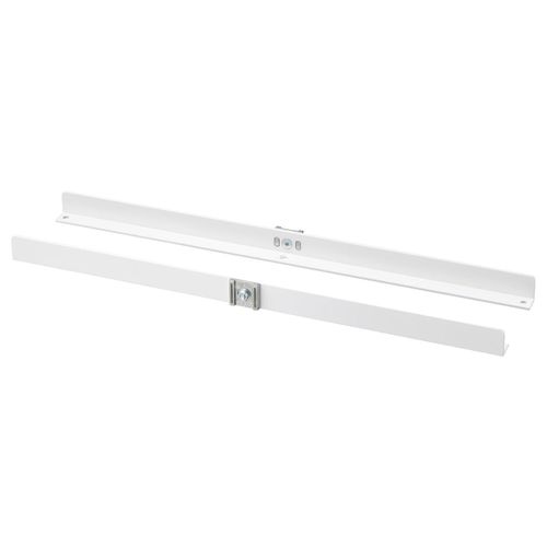 Bracket for post White ELVARLI brackets made of aluminium, designed for customizable storage solutions. They are elongated and feature a sleek, minimalist design.