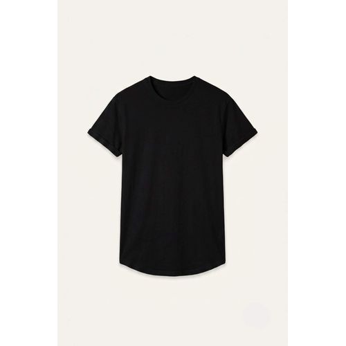Long Fit Crew Neck Short Sleeve T-Shirt