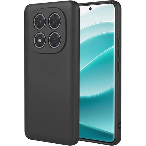 Liquid silicone case for Xiaomi Redmi Note 15 Pro+ Plus 5G/Xiaomi Poco M8 Pro 5G, a premium shockproof silicone phone case with a soft, scratch-resistant microfiber lining. (Black)