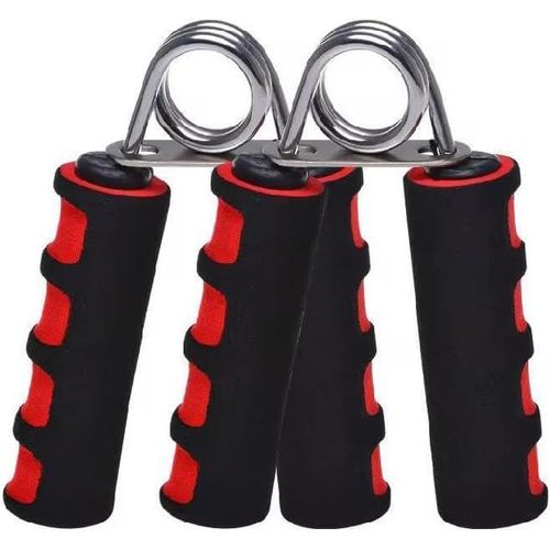 Hand Grip Strengthener 2pcs Set – Foam Handle Grip Trainer for Hand Finger Forearm – Stress Relief Exerciser for Men Women – Wrist Muscle Therapy for Athletes & Rehab(RED)