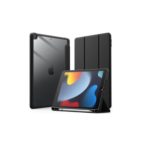 Slim Stand Shockproof Auto WakeSleep Cover for iPad 102in 9th8th7th Generation 202120202019 with Pencil Holder Black