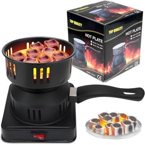 Portable electric cooker, ideal for trips and camping, charcoal heater, hookah and outdoor heater, perfect for travel and adventures