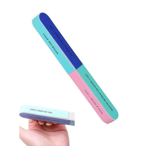Washable 7-Step Nail Buffer â 7-Color Polishing Cube for Smooth, Shiny & Beautiful Nails, Manicure & Pedicure Tool