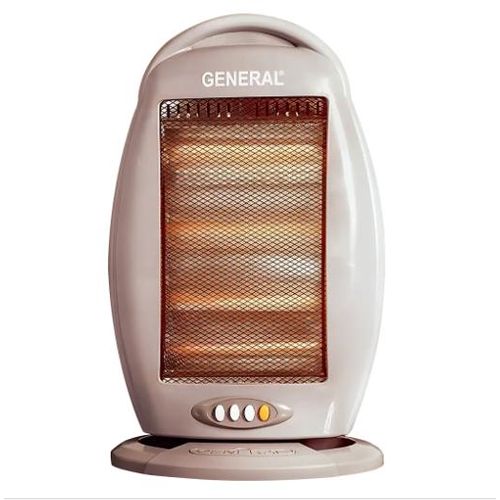Halogen Electric Heater, 4 Candles, 1600 Watts, Grey, Model GE-H104-4M