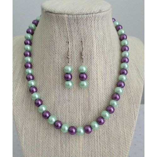 Mallorca Pearl Necklace With Spacers With Earring