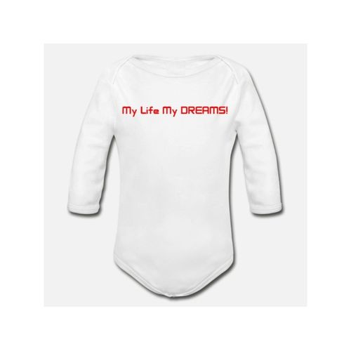 Stichrulez My Life My Dreams Organic Long Sleeve Baby Bodysuit