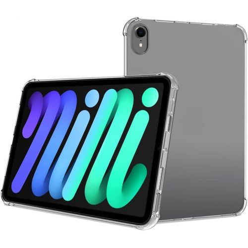 Al-HuTrusHi Compatible with iPad mini (2024) / iPad mini (6th gen) (2021) (8.3 inches) Case Cover Corner Protection Bumper Soft Silicone Shockproof Ultra Slim Premium (Transparent)