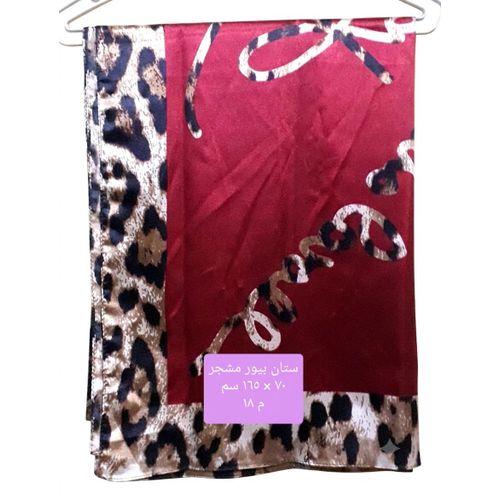 Women's scarf – head and shoulder covering – pure patterned satin – soft texture – rectangular, single-sided – 165 cm long, 70 cm wide – premium style – suitable for all occasions (Design 18)