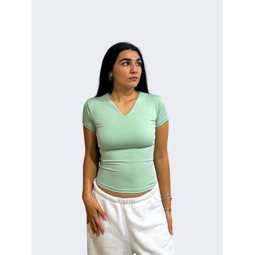 V Neck Short Sleeve - Mint Green