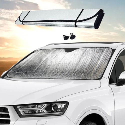 Car front sun visor, foldable, UV reflective, car accessory, interior sunshade suitable for most cars