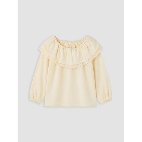 Ruffled And Lace Detailed Girl's Shirt