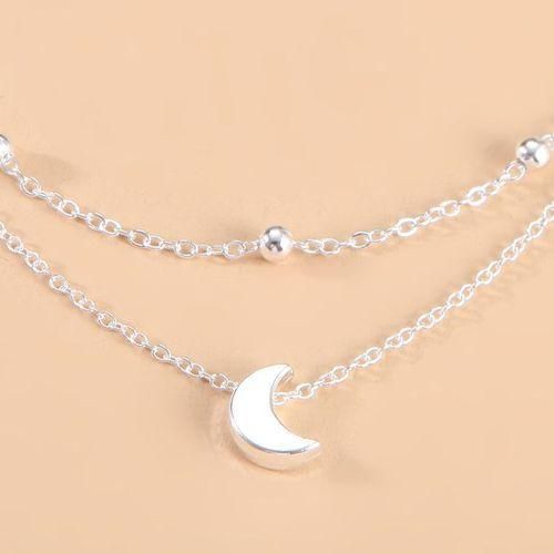 Handmade Anklet With Beads And Moon Shape