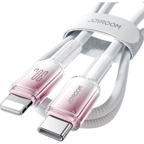 S-A42 USB Type-C to Lightning Fast Charging Cable 30W 480Mbps Braided 1.2m - White