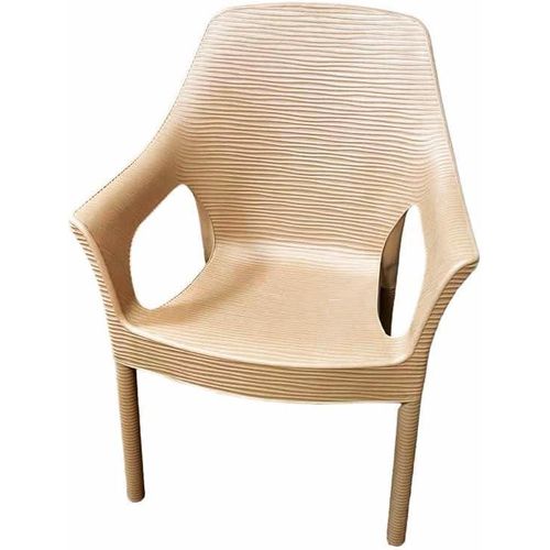 Wave Plastic Armchair (Beige) - Dining