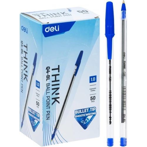 EQ4-BL Ball Point Pen Bullet tip:1.0mm Blue Ink BLUE - Pack (50 PCS)