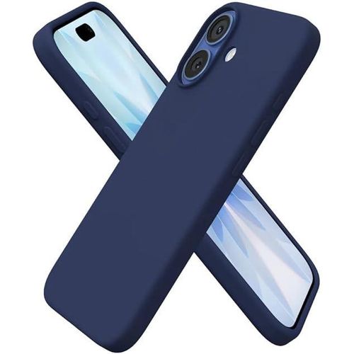 Silicone Phone Case Compatible with Apple iPhone 17 - Made of Soft TPU and Silicone - navy blue
