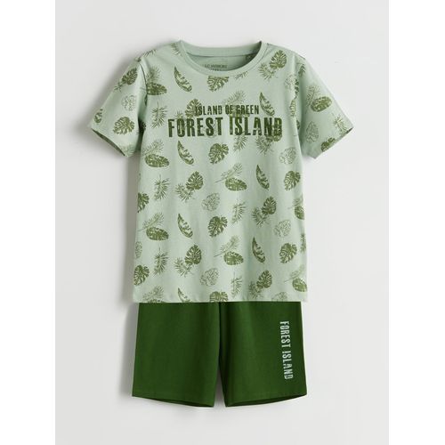 Crew Neck Boys Shorts Pyjama Set