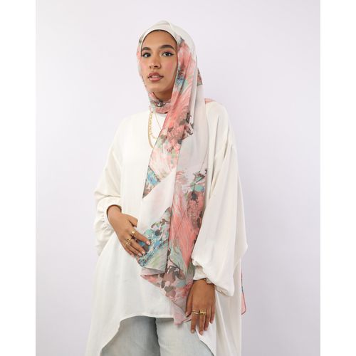 Chi Chi – Crepe Chiffon - Orange, Beige - Free Size