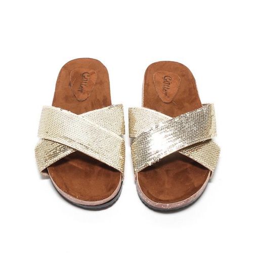 Women Slippers - Gold
